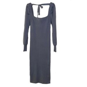 House of Harlow 1960 Ribbed Knit Dress - Dusty Blue